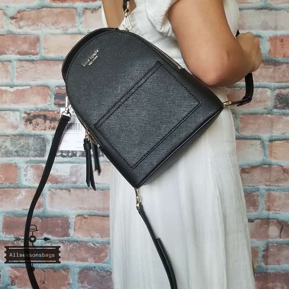 Kate spade MINI convertible backpack black leather - Picture 8 of 8